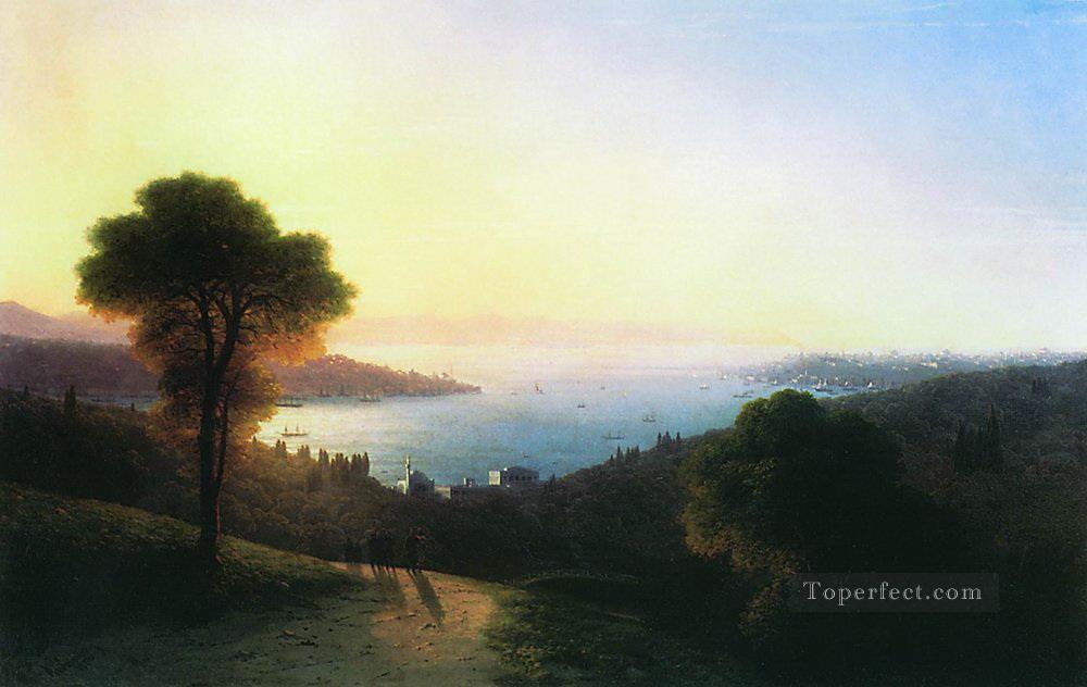 ボスポラス海峡の眺め 1874 ロマンチックなイワン・アイヴァゾフスキー ロシア油絵